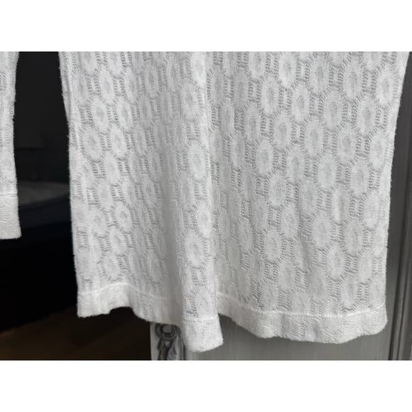 rag & bone Lace Henley Sz S 3/4 Sleeve Women's Delicate White Layering Top - Picture 7 of 14